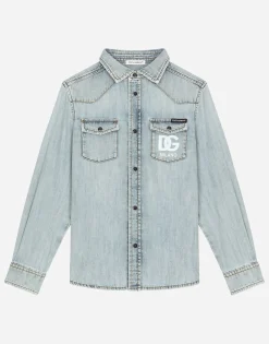 Denim shirt with DG logo