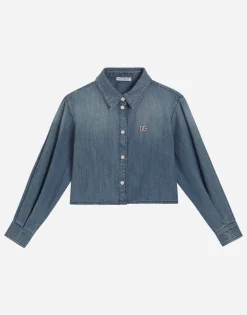 Denim shirt with DG logo