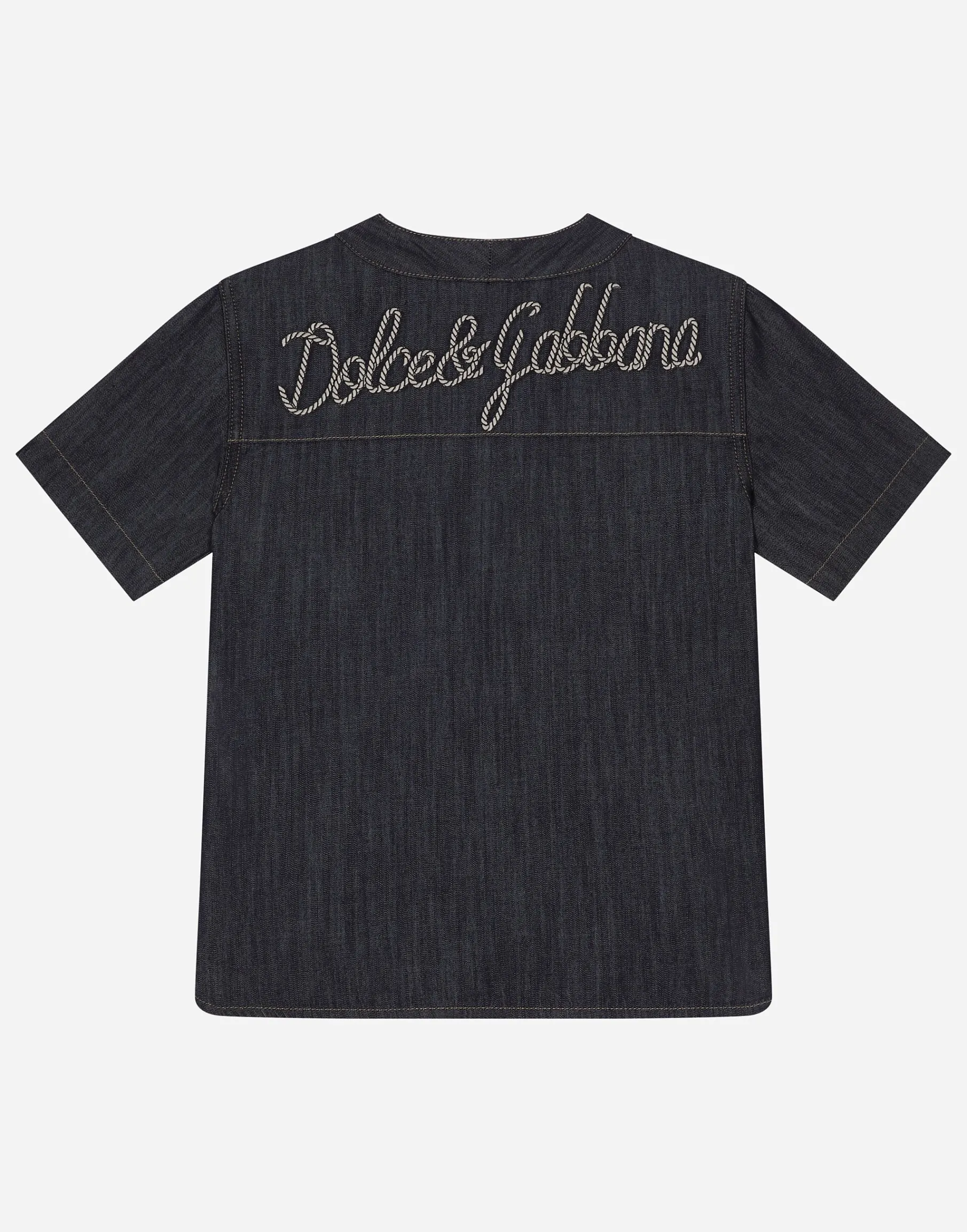 Denim shirt with Dolce&Gabbana logo