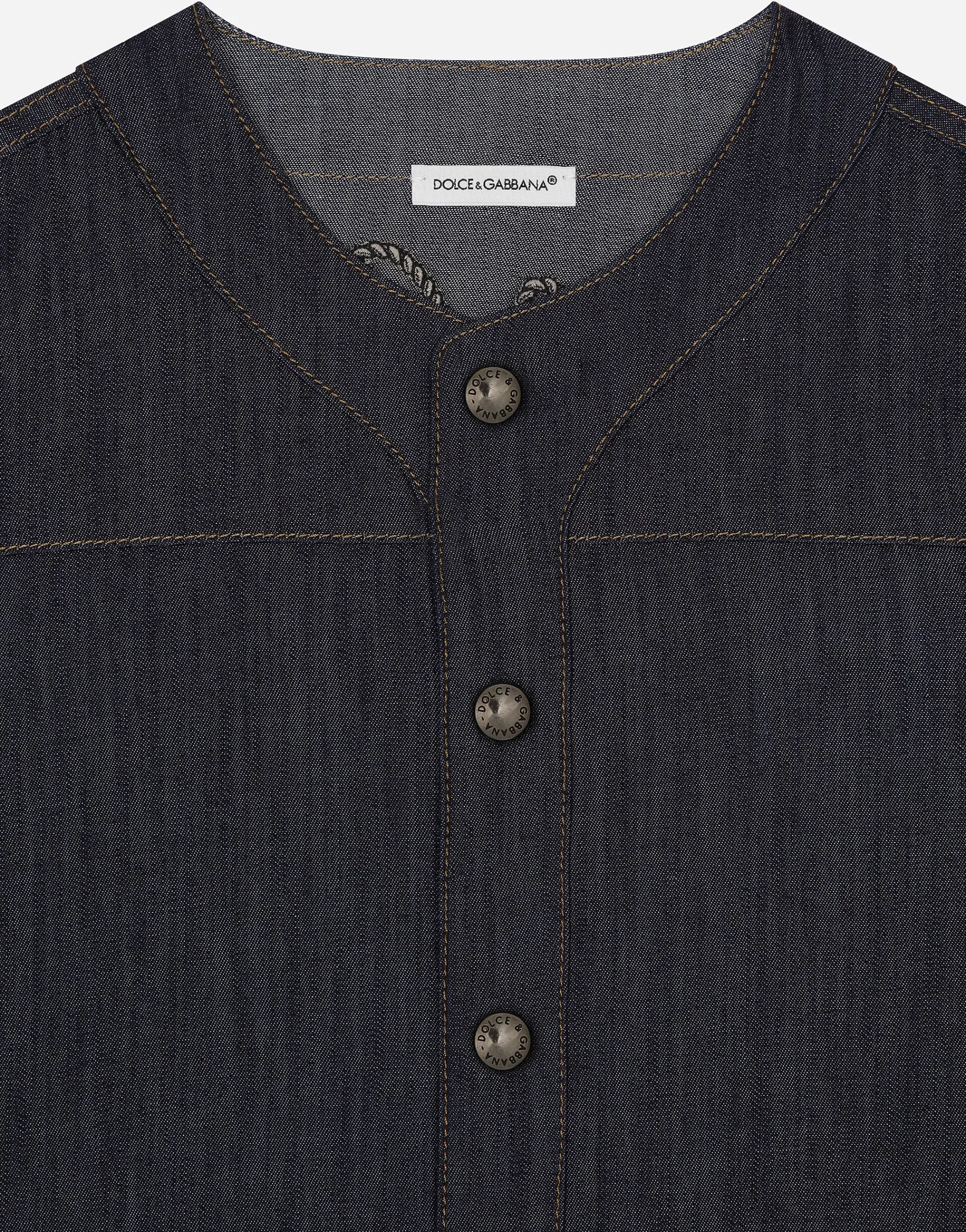 Denim shirt with Dolce&Gabbana logo