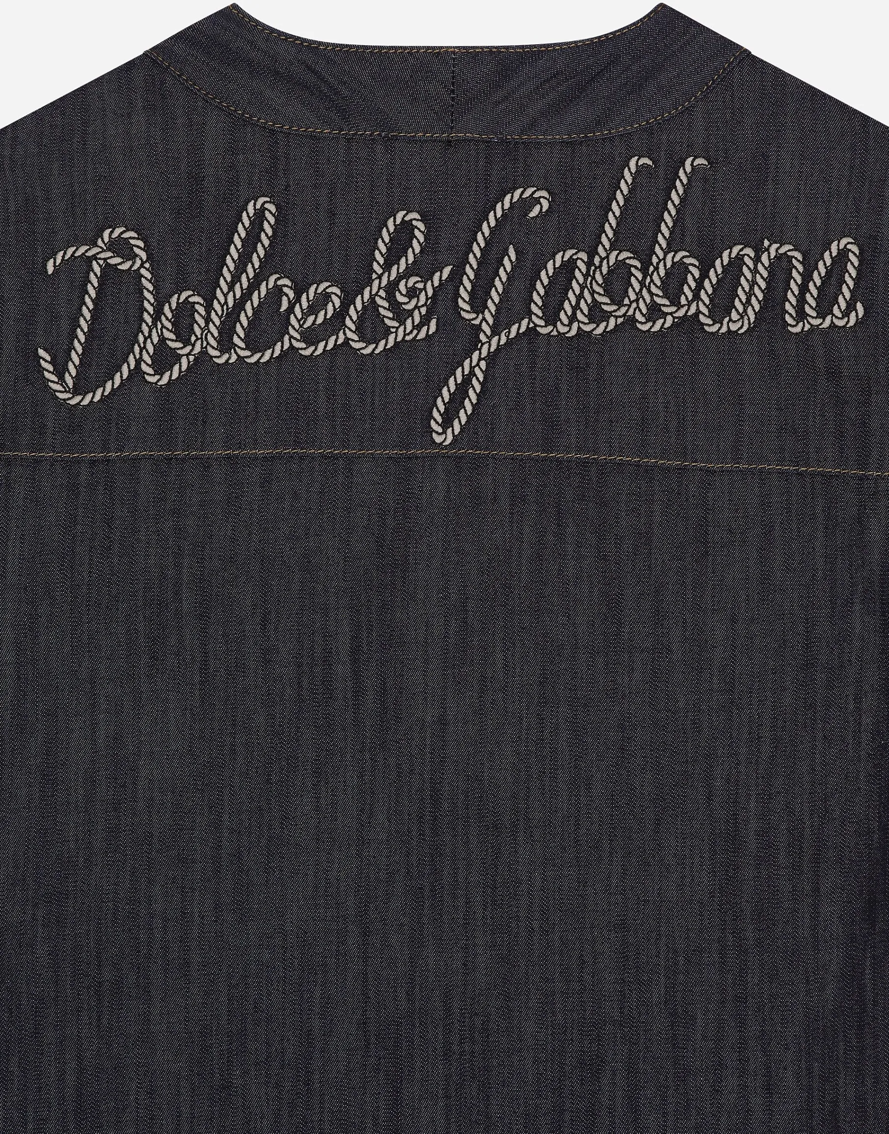 Denim shirt with Dolce&Gabbana logo