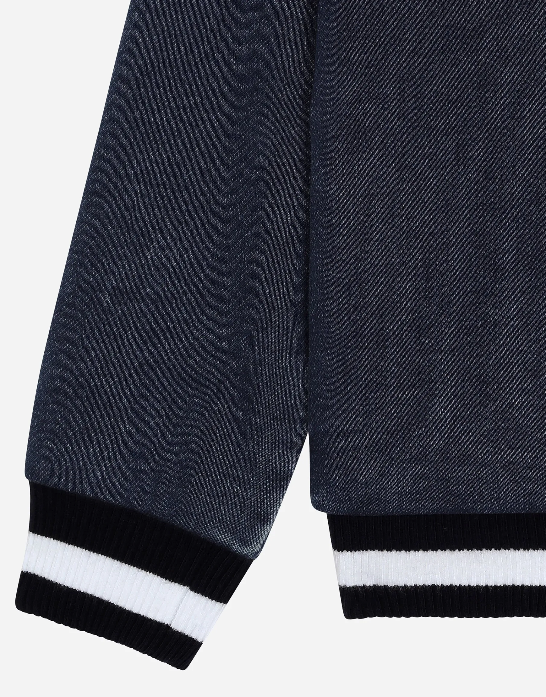 Denim-look jersey hoodie with Dolce&Gabbana logo