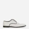 Derby shoes with fusible rhinestones