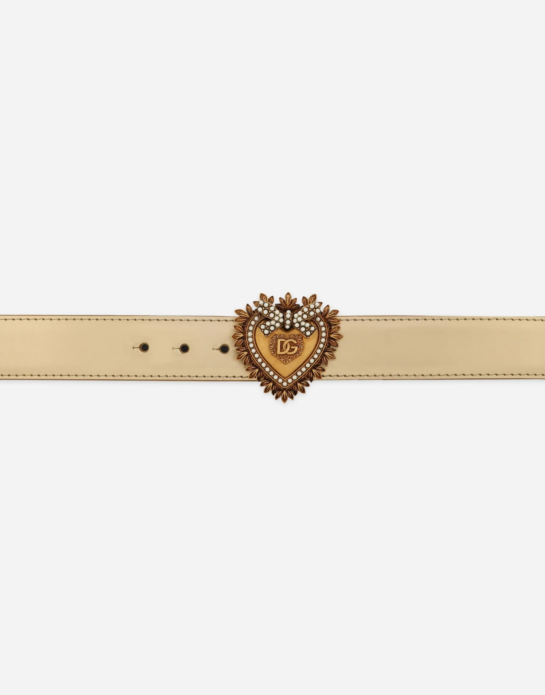 Devotion belt in laminated calfskin