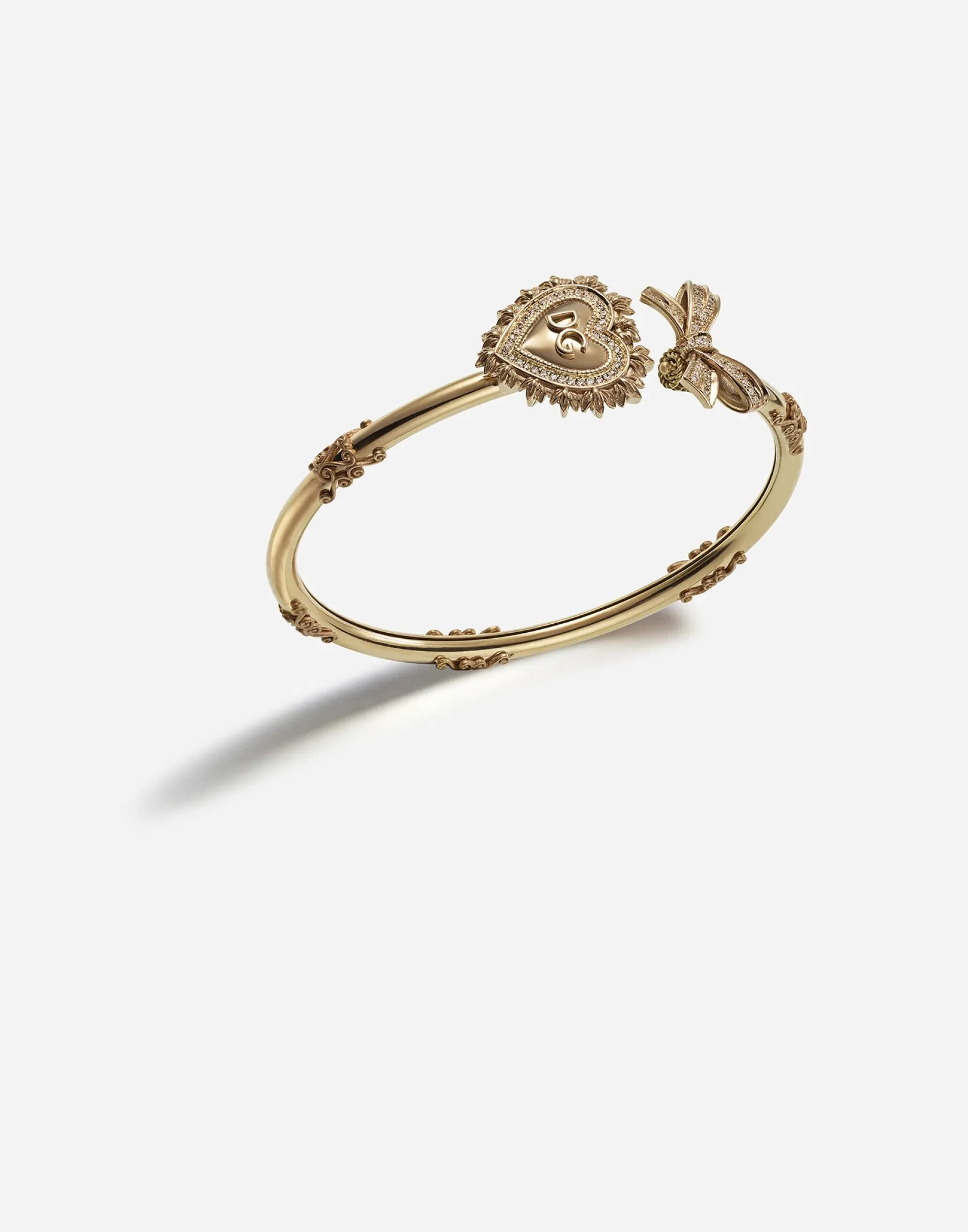 Devotion bracelet in yellow gold with diamonds