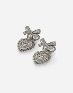 Devotion earrings in white gold with diamonds