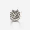 Devotion ring in white gold with diamonds