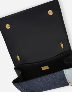 DG Girls bag in patchwork denim and plain calfskin