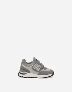 DG Running low-top sneakers in mesh and split leather