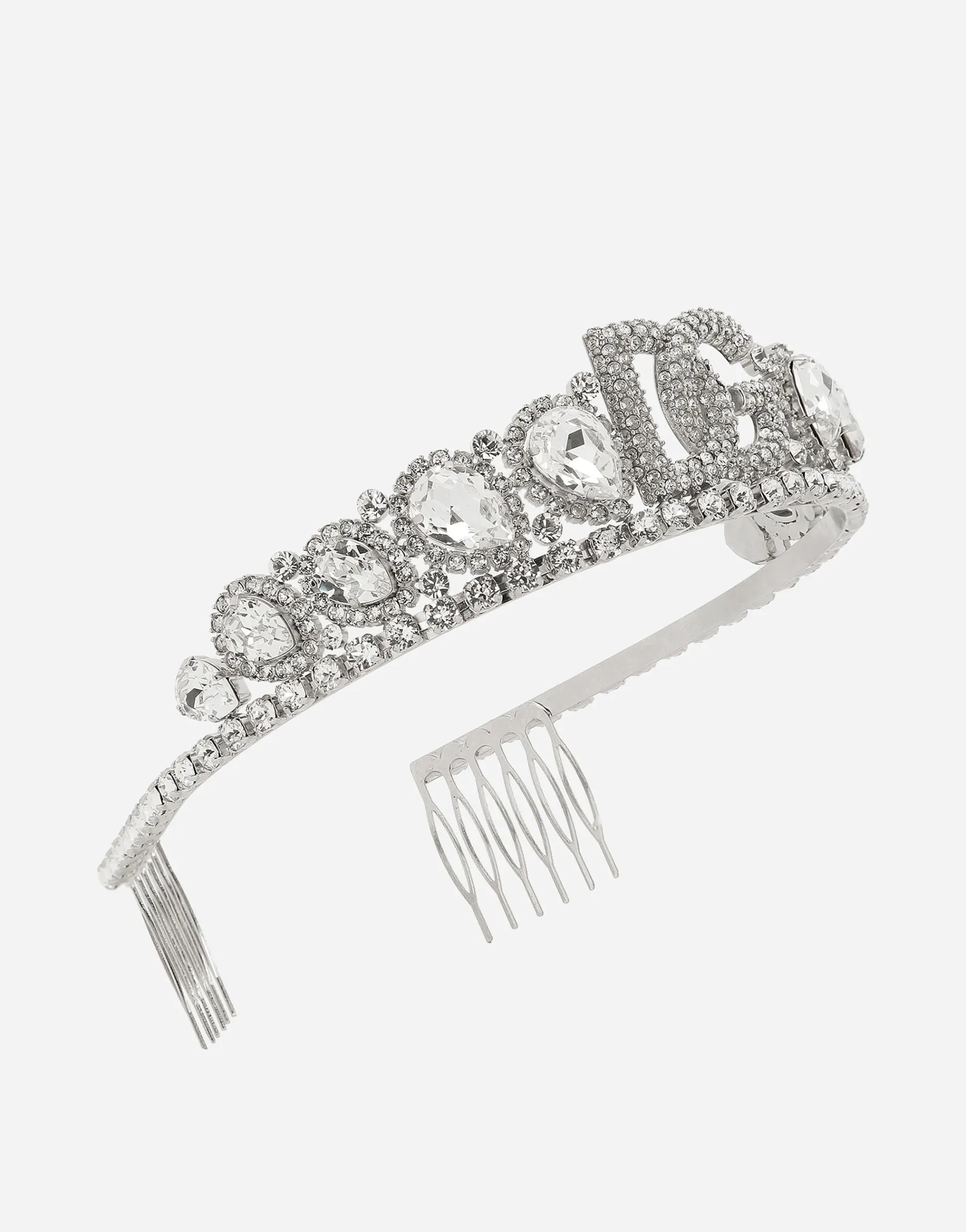 Diadem with crystal embellishment and DG logo