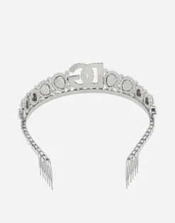 Diadem with crystal embellishment and DG logo
