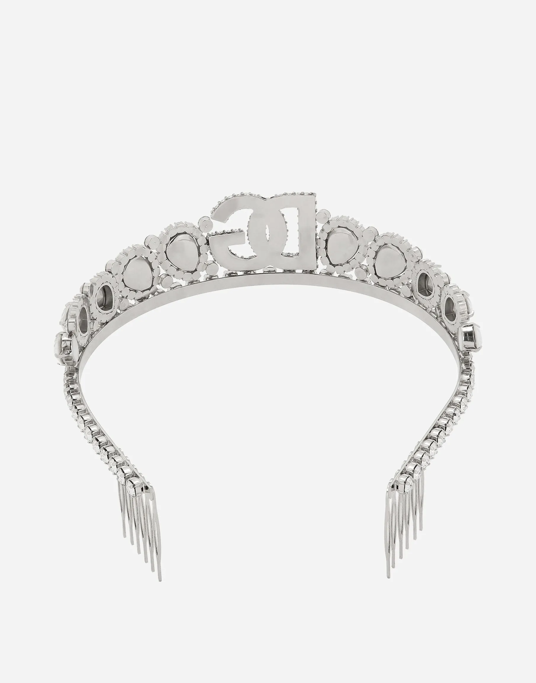 Diadem with crystal embellishment and DG logo