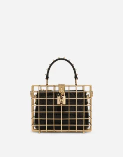 Dolce Box bag in metal and ayers