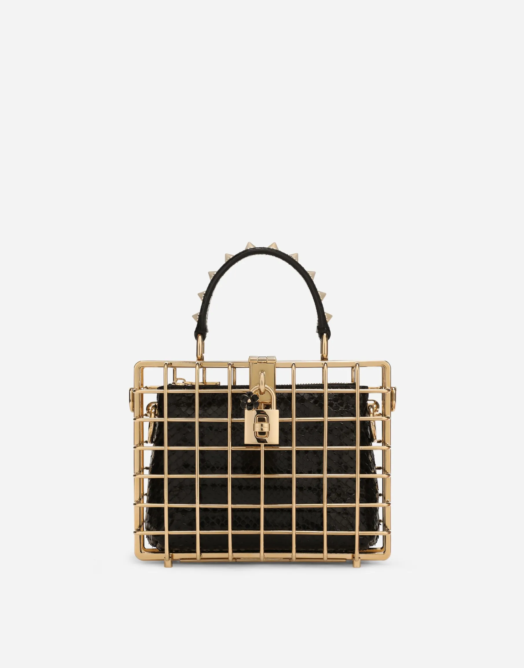 Dolce Box bag in metal and ayers