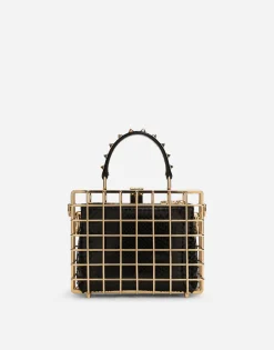 Dolce Box bag in metal and ayers