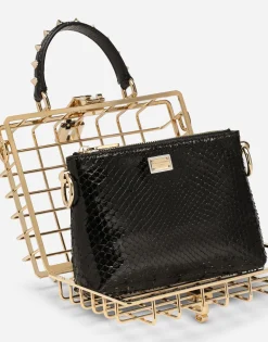 Dolce Box bag in metal and ayers