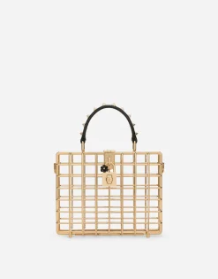 Dolce Box bag in metal and ayers