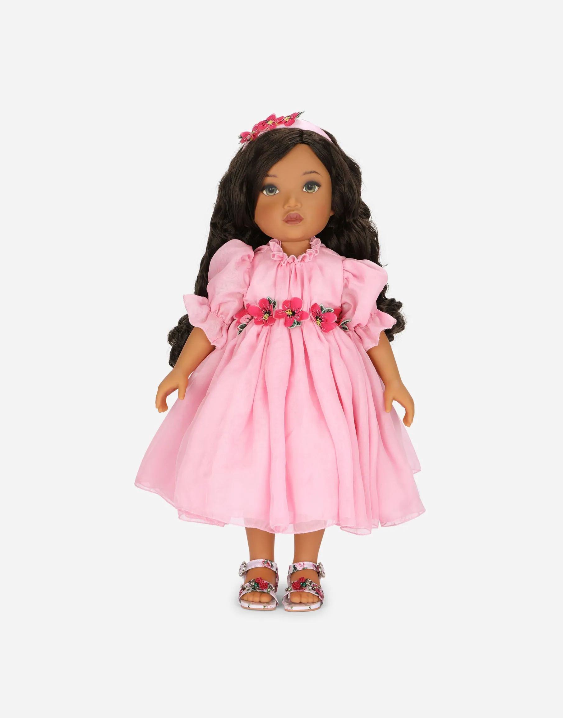 Doll with chiffon dress