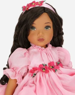 Doll with chiffon dress