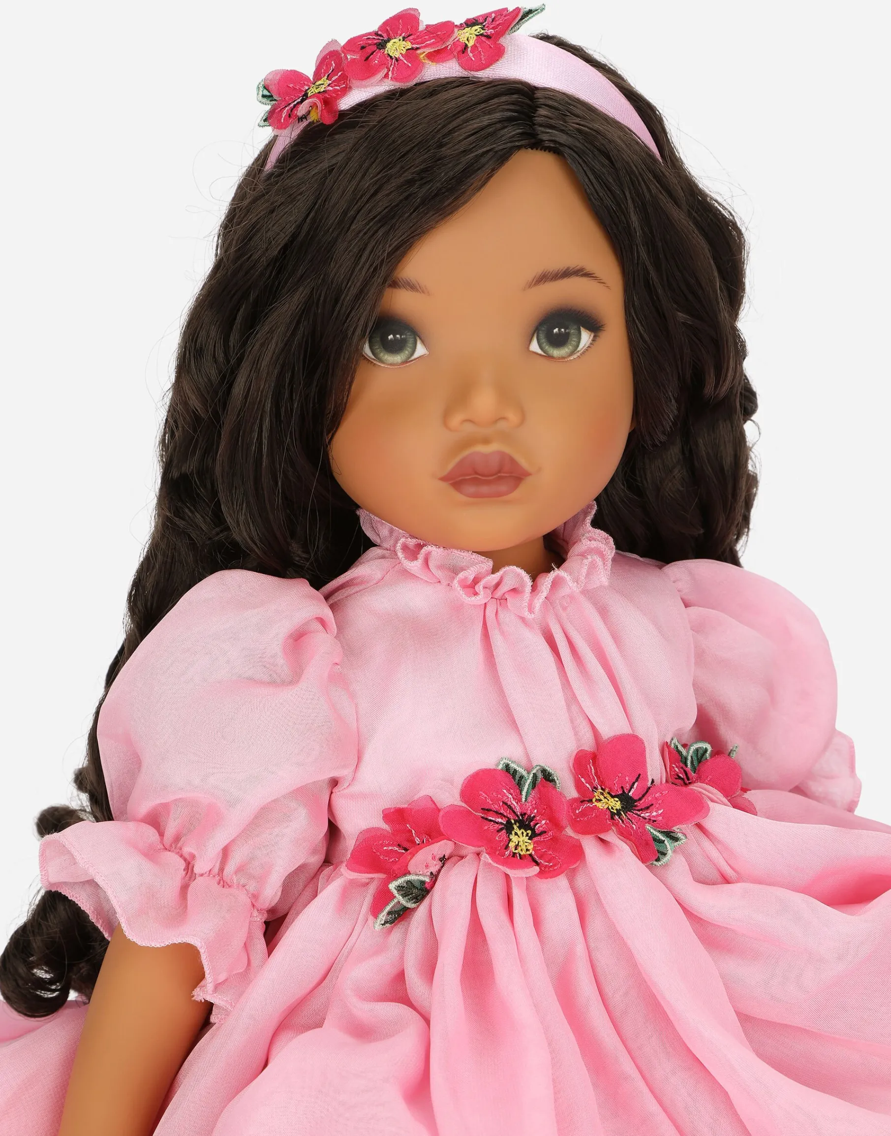 Doll with chiffon dress