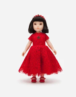 Doll with lace dress