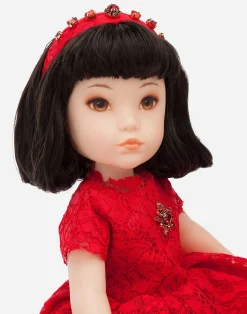 Doll with lace dress