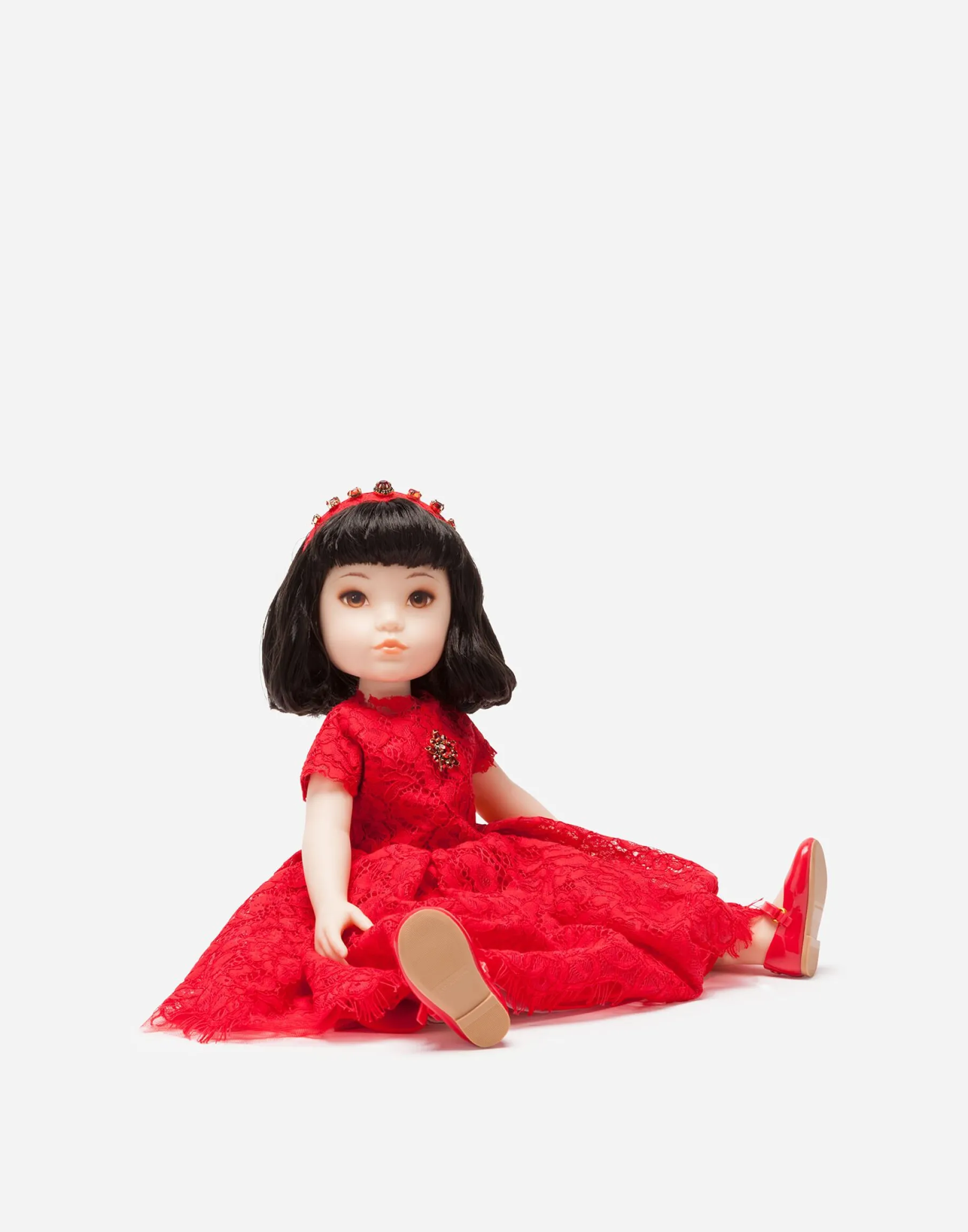 Doll with lace dress