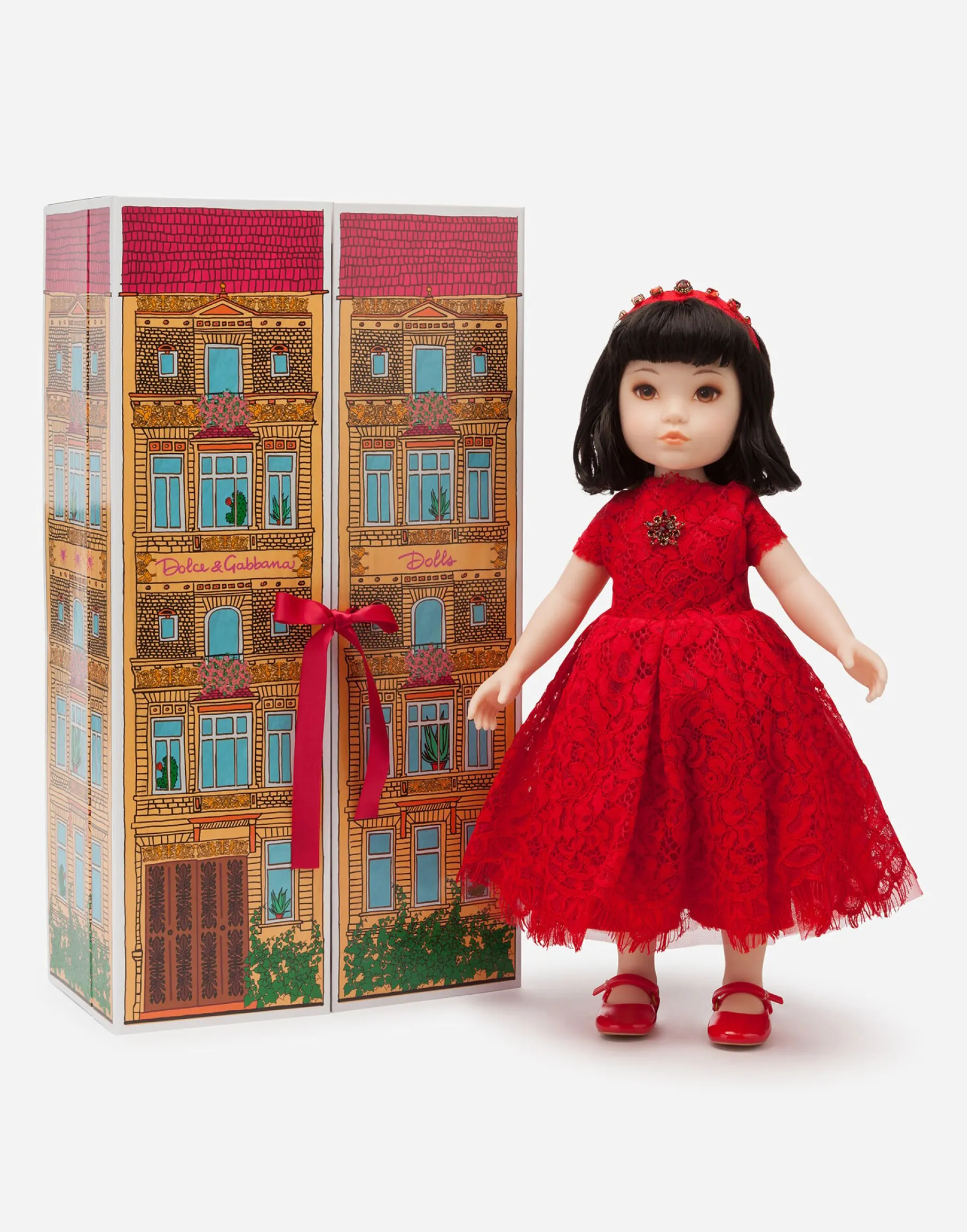 Doll with lace dress