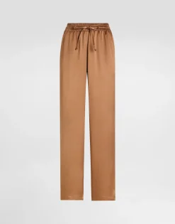 Double silk satin pajama pants