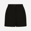 Double wool crepe shorts