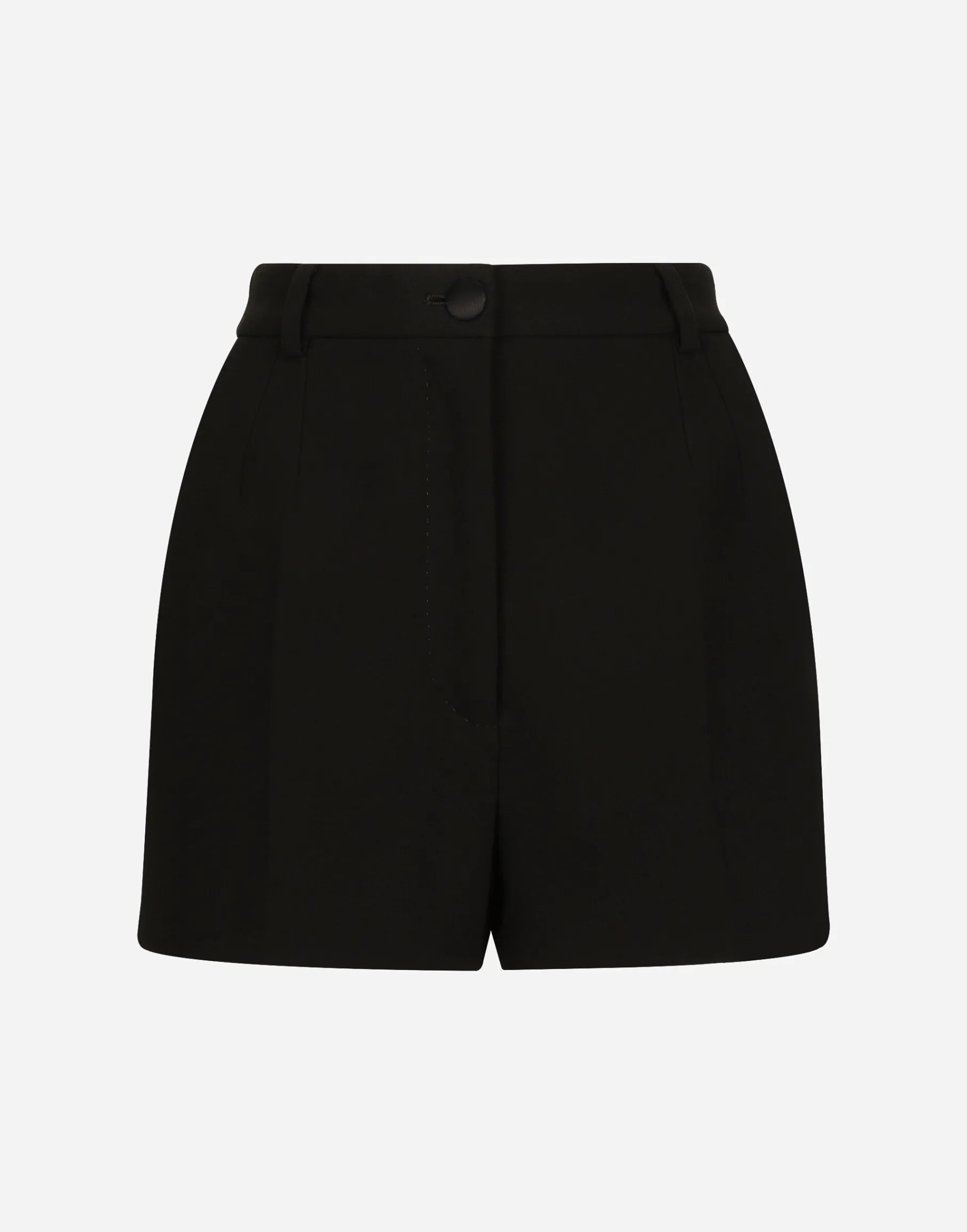 Double wool crepe shorts