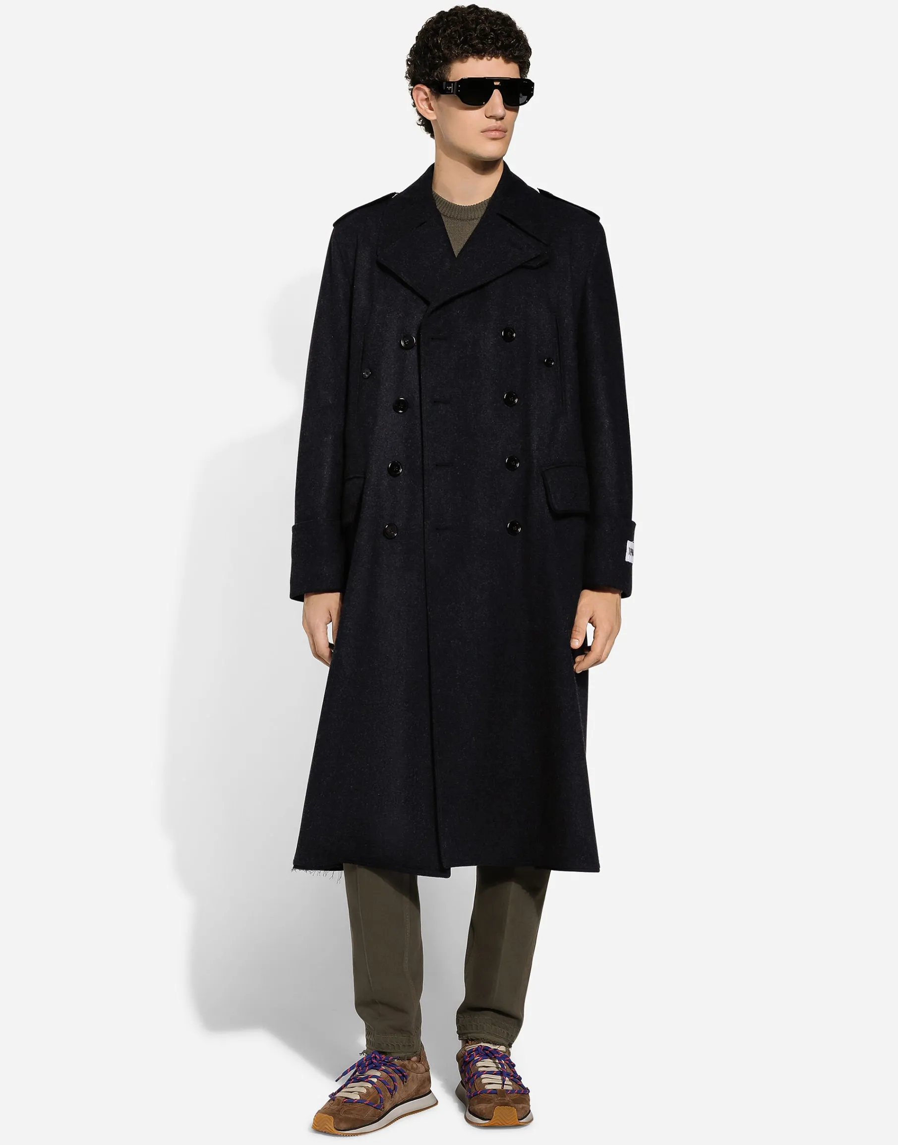 Double-breasted cashmere pea coat