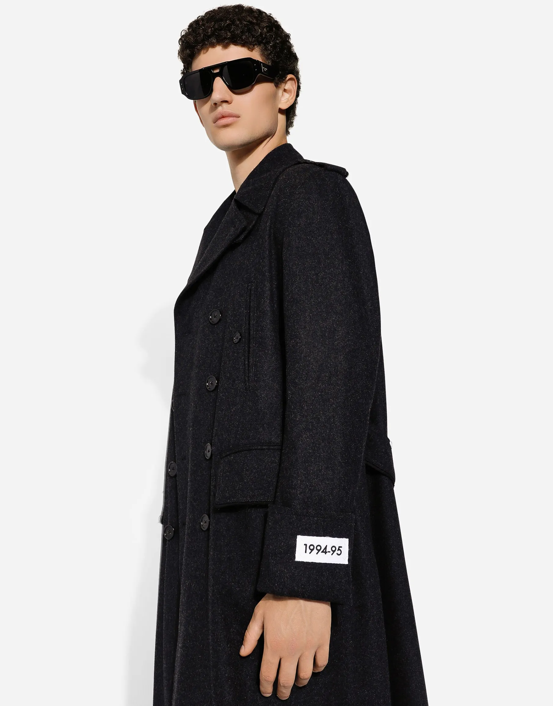 Double-breasted cashmere pea coat