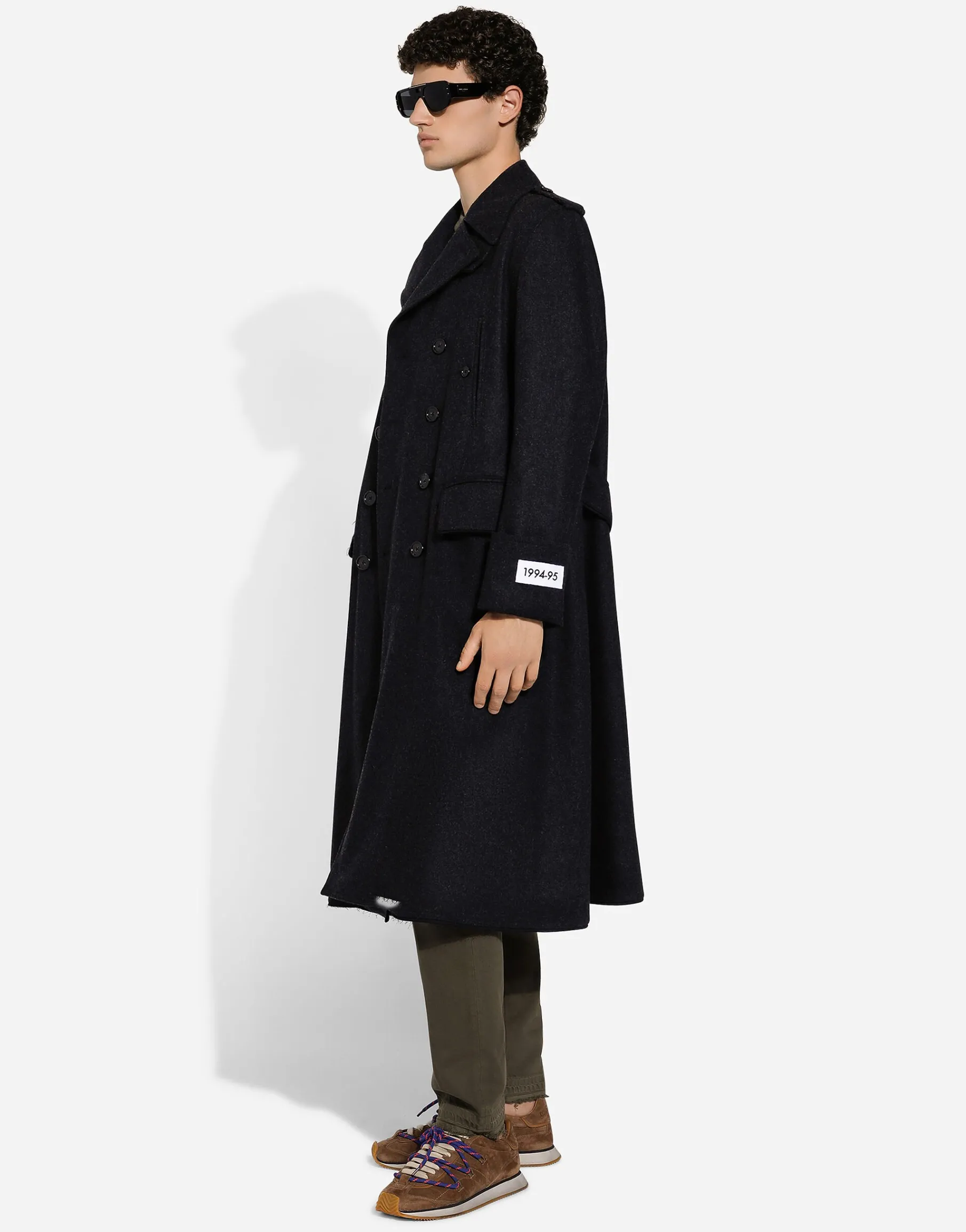 Double-breasted cashmere pea coat
