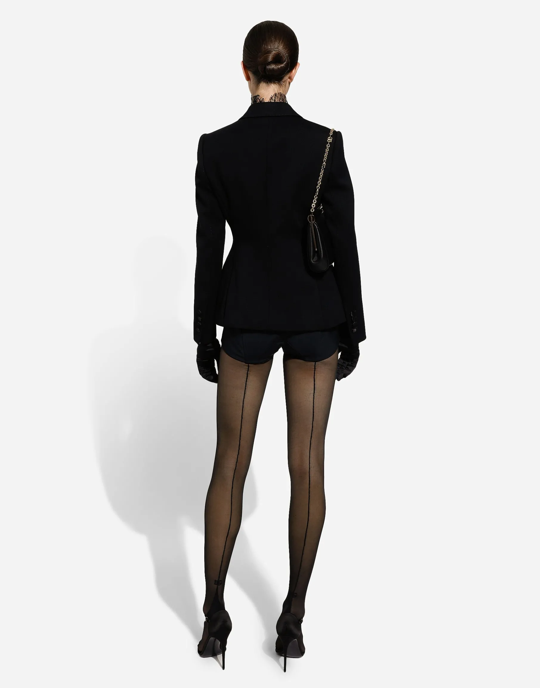 Double-breasted Dolce tuxedo jacket in double stretch wool