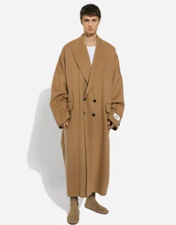 Double-breasted double cashmere coat