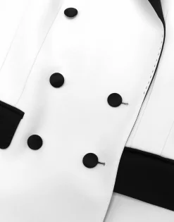 Double-breasted faille Turlington tuxedo blazer