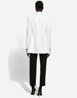 Double-breasted faille Turlington tuxedo blazer