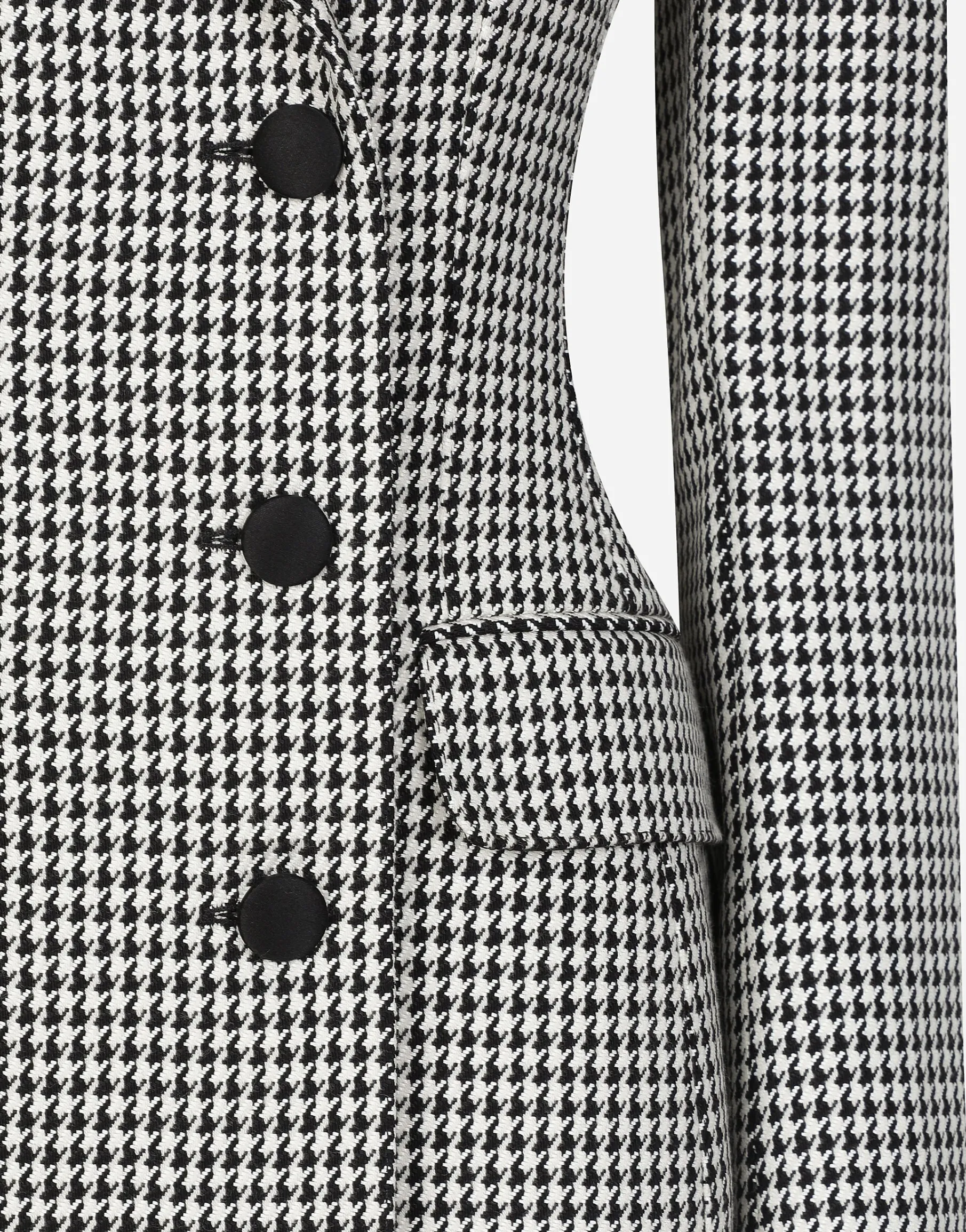 Double-breasted houndstooth jacket