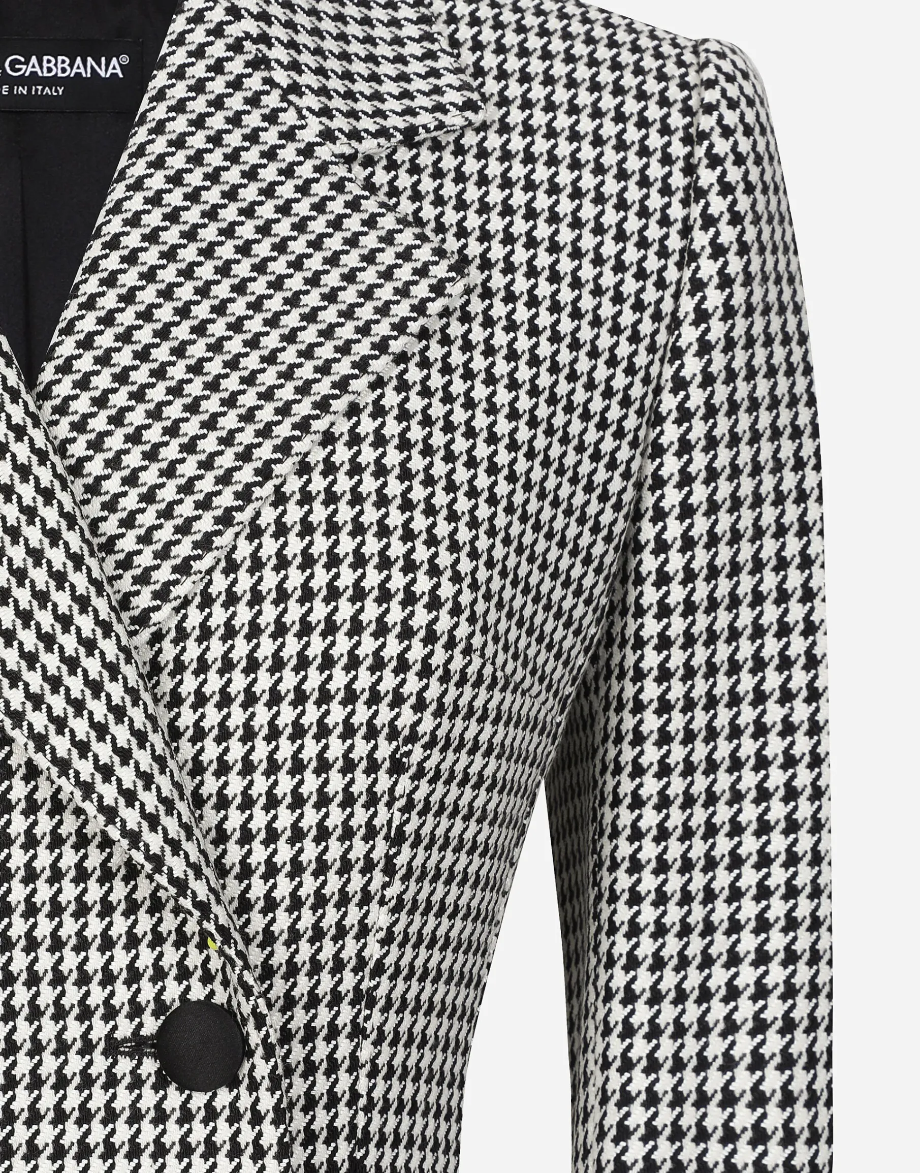 Double-breasted houndstooth jacket