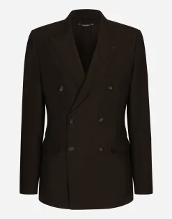 Double-breasted linen Taormina jacket
