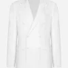 Double-breasted linen Taormina jacket