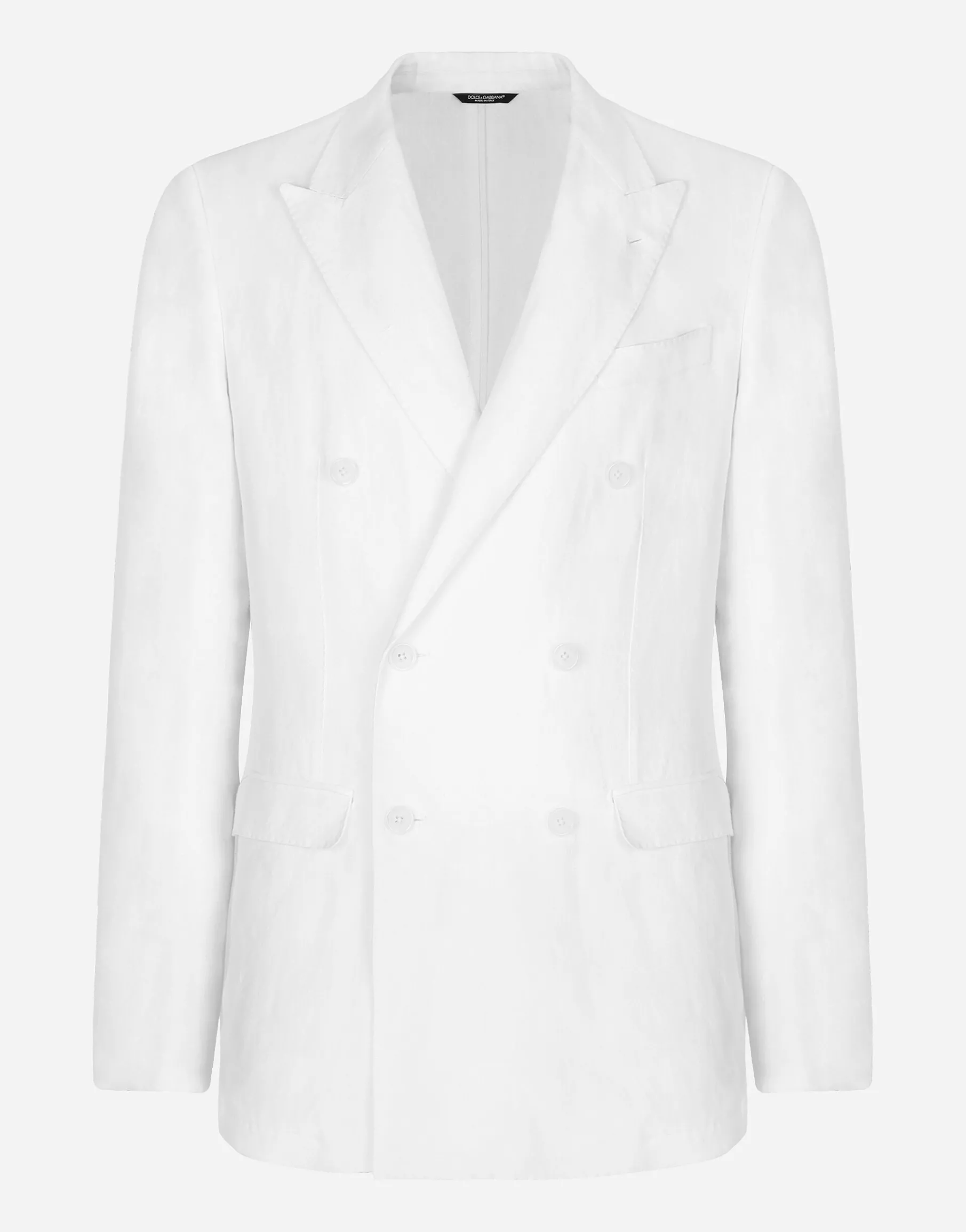 Double-breasted linen Taormina jacket