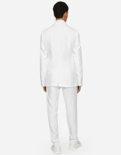 Double-breasted linen Taormina jacket
