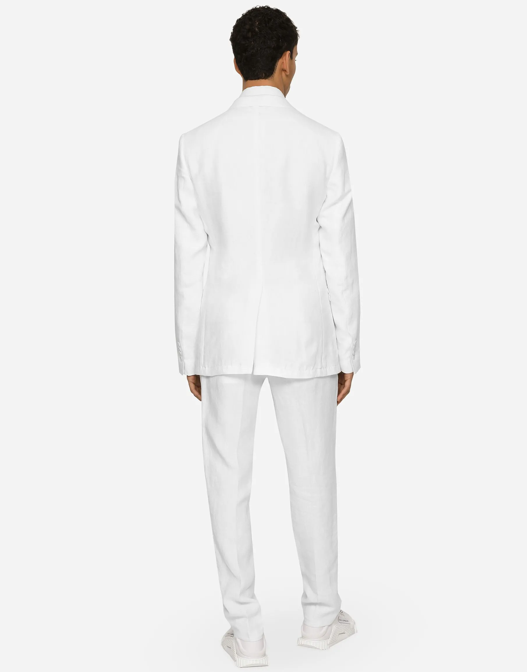 Double-breasted linen Taormina jacket