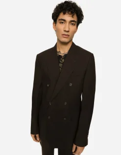 Double-breasted linen Taormina jacket