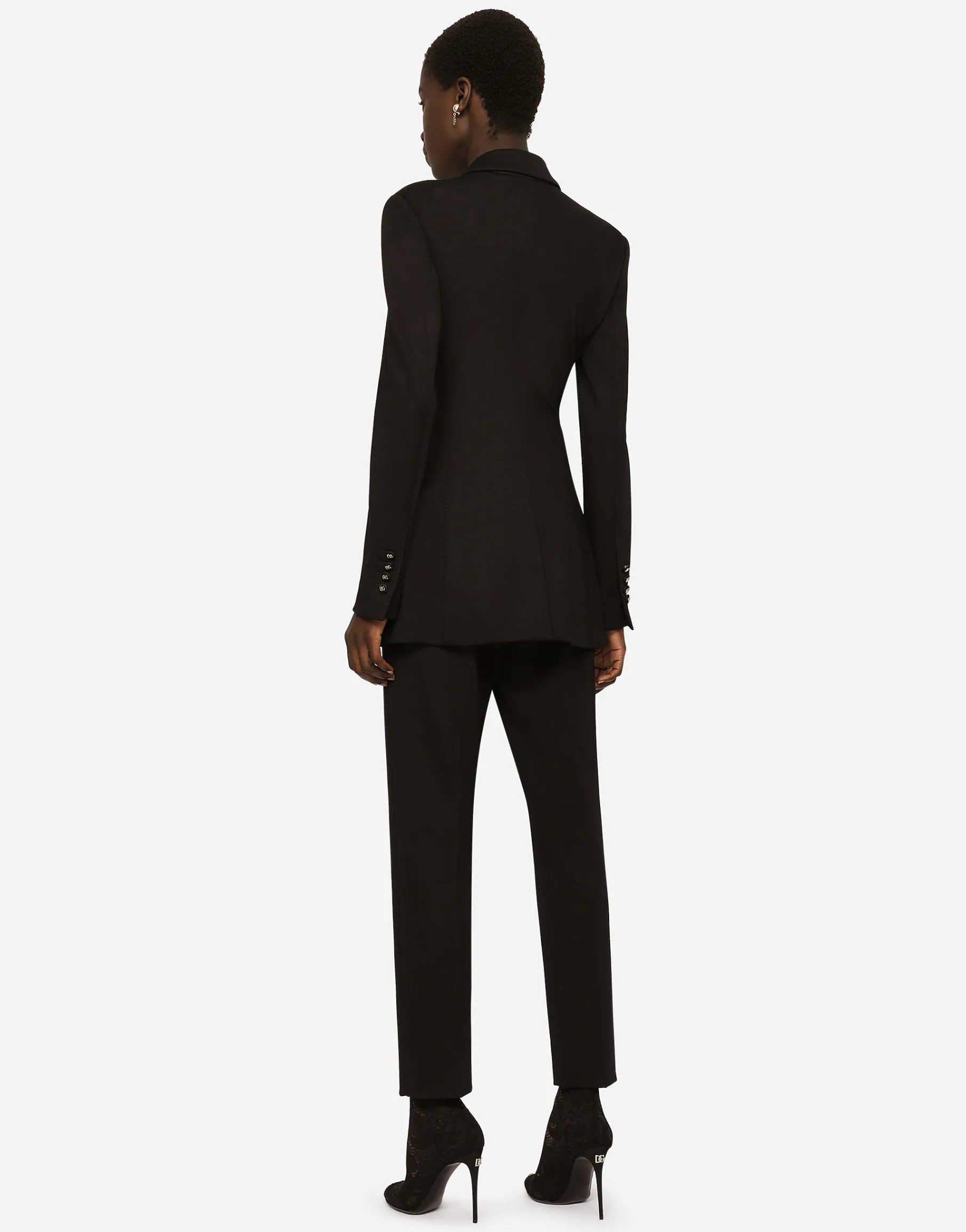 Double-breasted Milano rib jacket