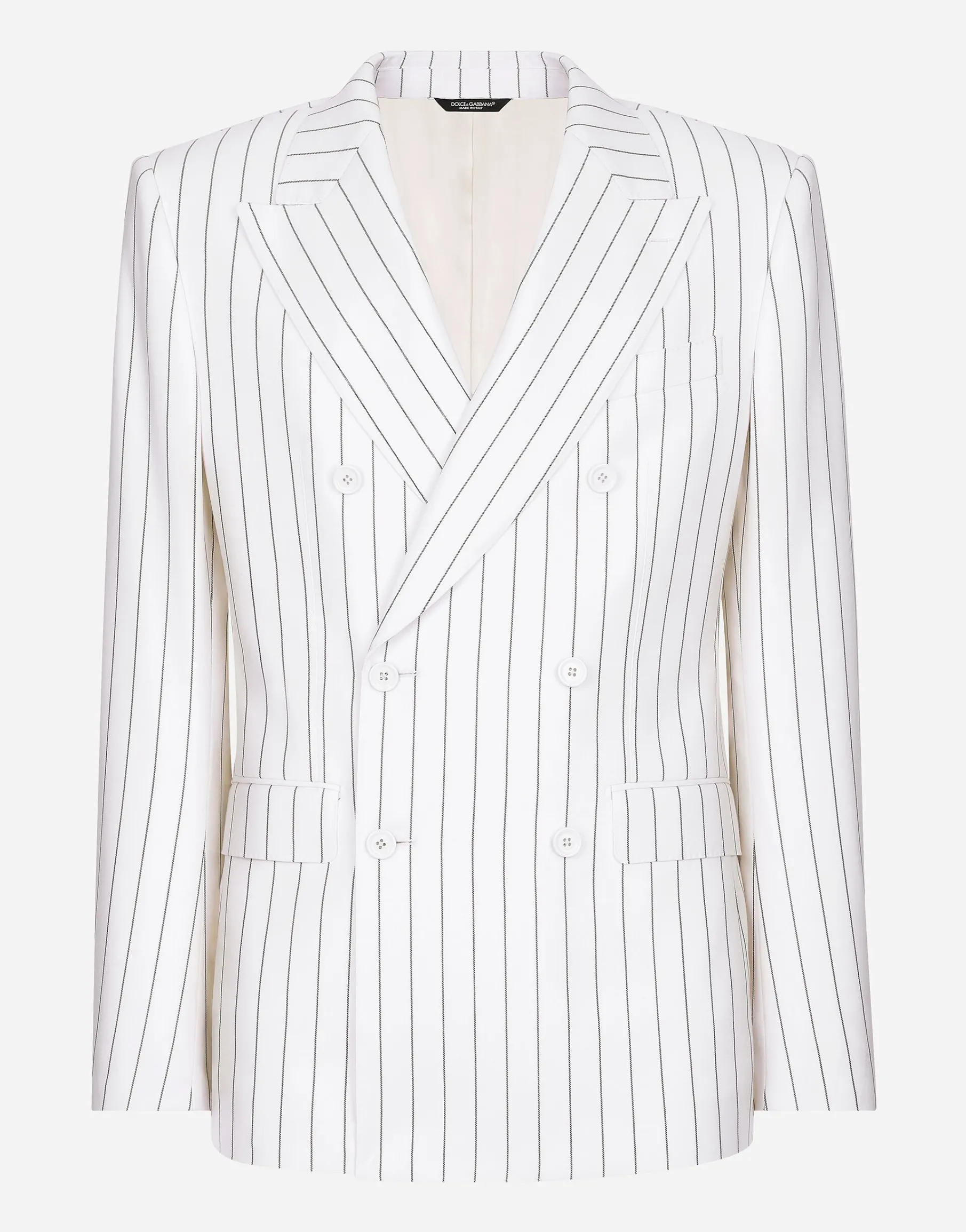 Double-breasted pinstripe Sicilia-fit jacket