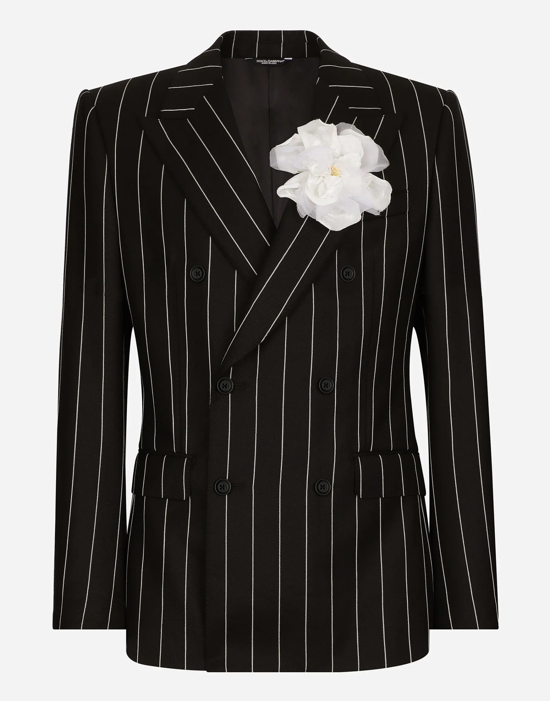 Double-breasted pinstripe Sicilia-fit jacket