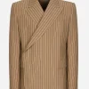 Double-breasted pinstripe Sicilia-fit jacket